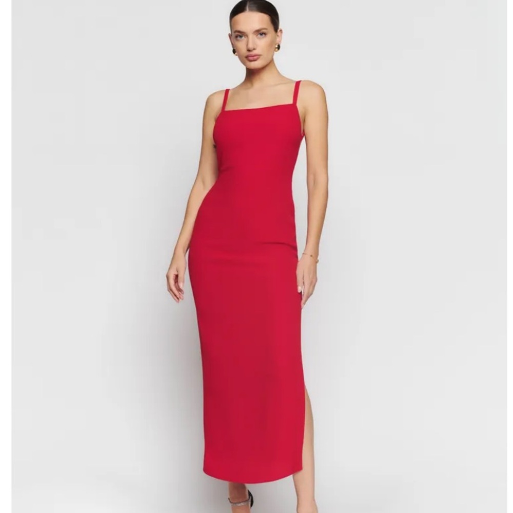 NWT Reformation Banff dress in cherry size 4